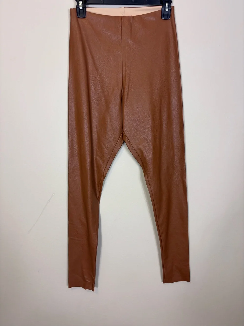 Commando Faux Leather Leggings in Cognac Brown Women’s Large